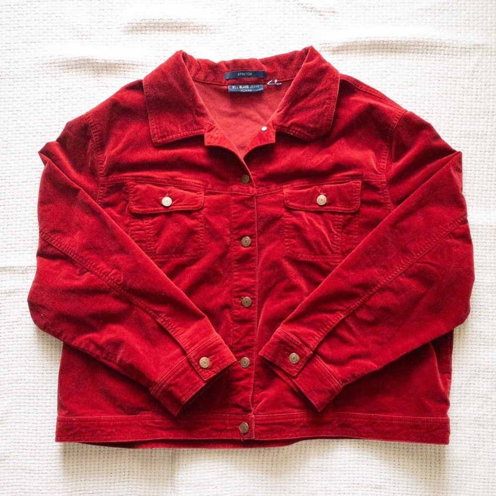 Bill Blass Red Velvet Jacket